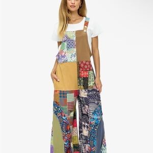 Patchwork Wide Leg Jumpsuit